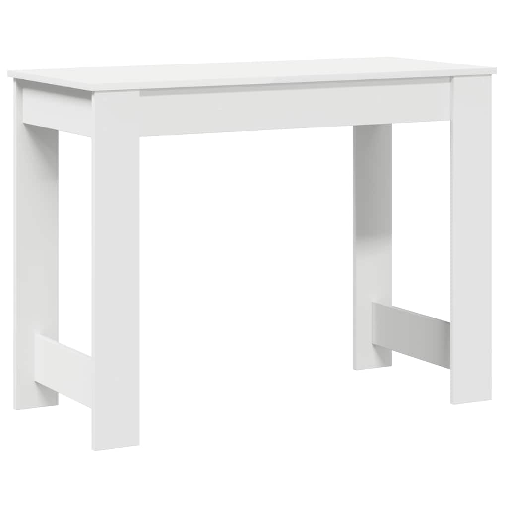 Desk White 100x45x75 cm Engineered Wood